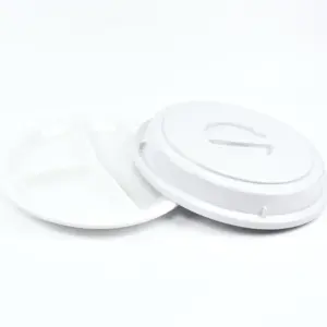 2028-1-2 EURO-Teller-Cloche - rund - 267 mm - - grau - Polybutylenterephthalat (PBT)