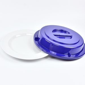 2029-2-8 EURO plate cloche - round - 250 mm -  - blue - Polybutylene terephthalate (PBT)