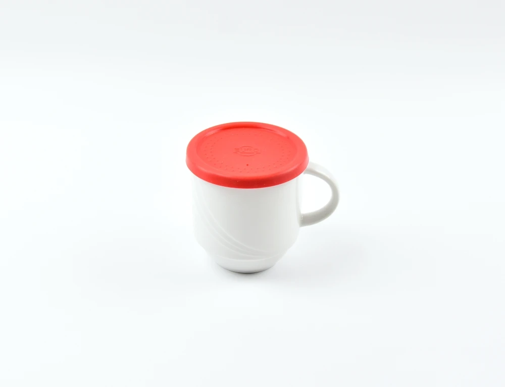 4083.30 EURO silicon lid - round - 83 mm - - red - Silicone (Si)