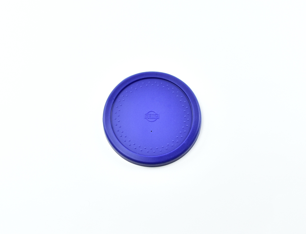 4125.20 EURO-Silikondeckel - rund - 125 mm -  - blau - Silikon (Si)