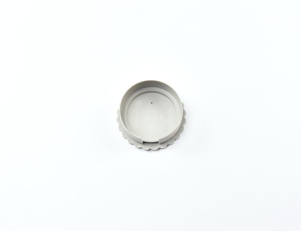 7113.47 EURO-Klemmdeckel - rund - 90 mm -  - grau - Polypropylen (PP)