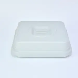7553.02 EURO-Abdeckhaube - quadratisch - - 207 x 207 mm - grau - Polybutylenterephthalat (PBT)