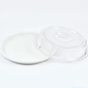 7690.46 EURO-Teller-Cloche - rund - 225 mm -  - glasklar - Polycarbonat (PC)