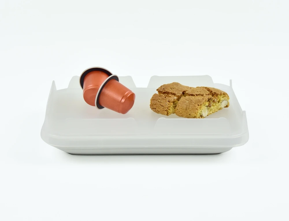 7752.01 EURO lid with balcony - rectangular - - 185 x 135 mm - transparent - Polypropylene (PP)