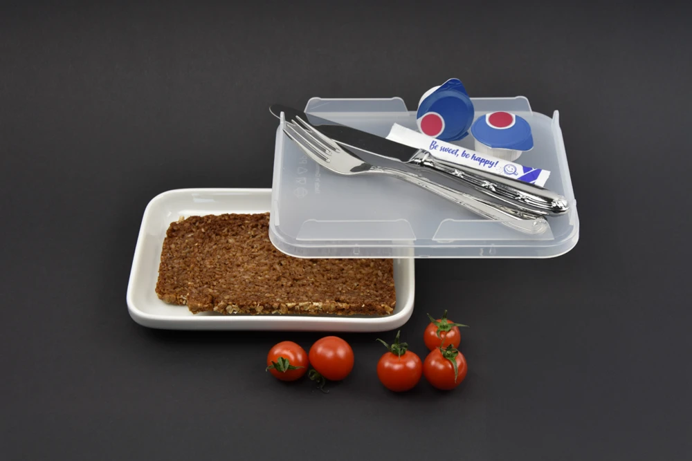 7752.01 EURO lid with balcony - rectangular - - 185 x 135 mm - transparent - Polypropylene (PP)
