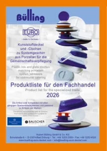Produktkatalog Kunststoffdeckel und Clochen zu Systemgeschirr aus Porzellan - Bülling Euro 2026