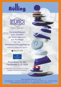 Produktkatalog Kunststoffdeckel und Clochen zu Systemgeschirr aus Porzellan - Bülling Euro 2026