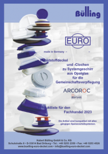 Produktkatalog Kunststoffdeckel und Clochen zu ARCOROC-Geschirr-für die Gemeinschaftsverpflegung Bülling EURO