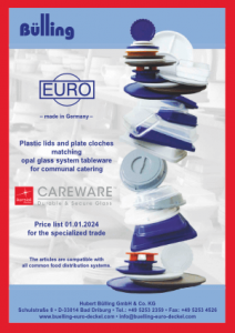 EURO Kunststoffdeckel und -Clochen zu Geschirr aus Opalglas